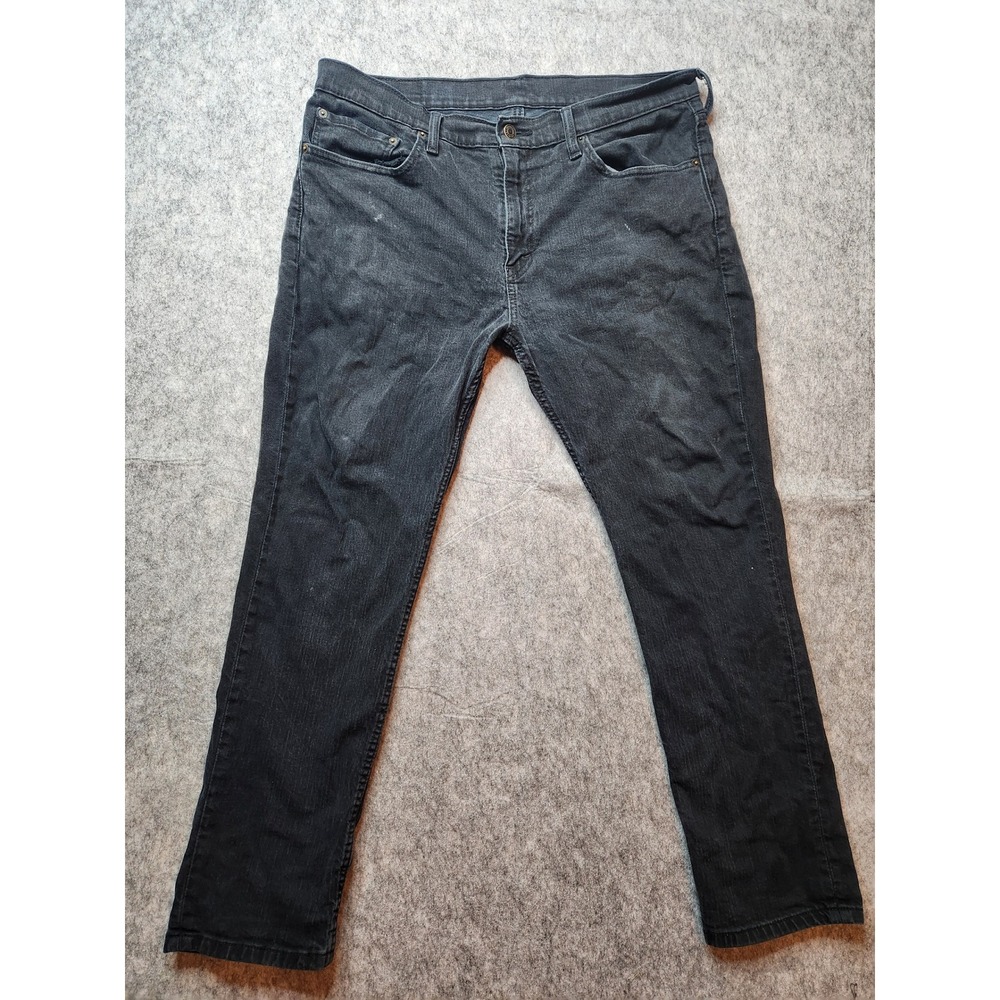 Levi's‎ 511 Jeans Mens 36x29 Black Denim Slim Fit Stretch Charcoal Wash Red Tab